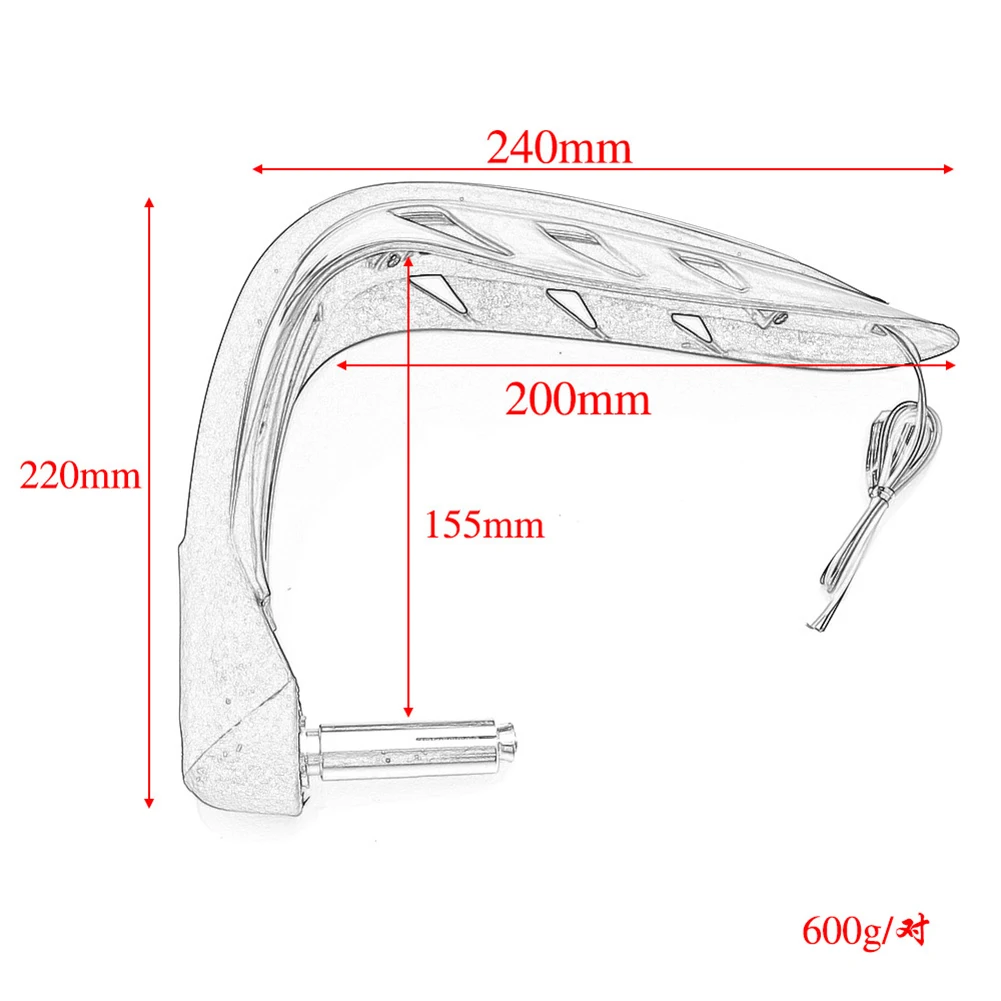 1 Pair Motorcycle Hand Guards Handlebar Hand Protector with LED Lights Motor Handguards Motocross Hand Guards Accessories
1 Pair Motorcycle Hand Guards Handlebar Hand Protector with LED Lights Motor Handguards Motocross Hand Guards Accessories
