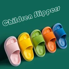 Slippers Kids Lightweight Moccasins Indoor Bathroom Slipper Soft EVA Anti-Slip Home Floor Slides Infant Boys Girls Summer Shoes