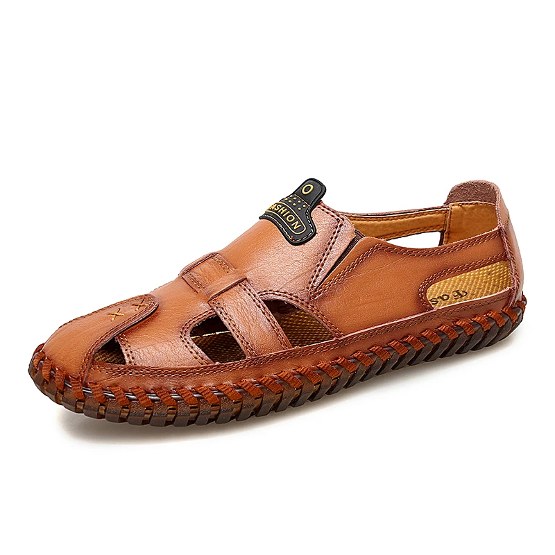 2021 New Sandals Shoes For Men's Big Foot Slippers Summer Beach Dad shoes Breathable Genuine Leather Casual Driving shoes
2021 New Sandals Shoes For Men's Big Foot Slippers Summer Beach Dad shoes Breathable Genuine Leather Casual Driving shoes