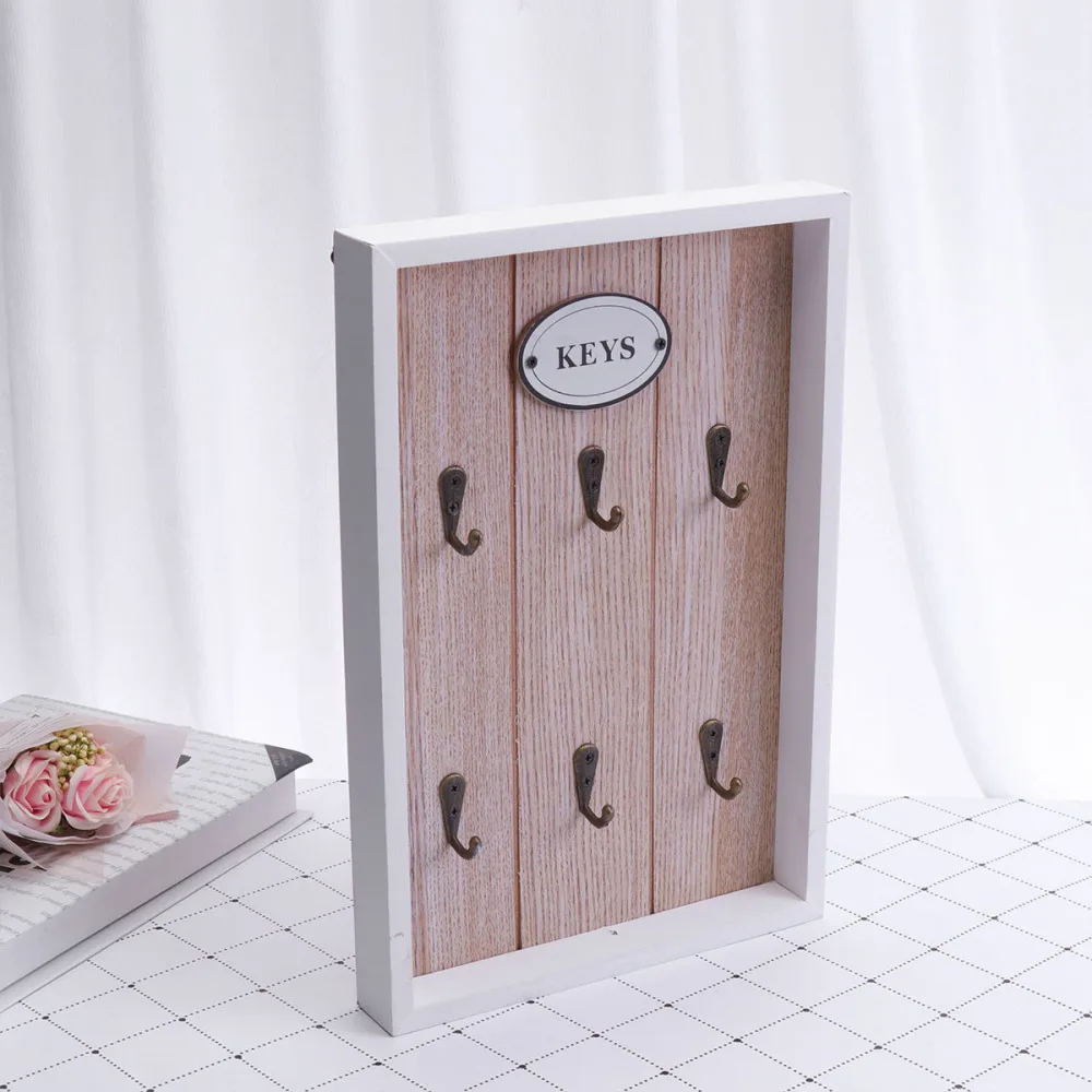 1PC European Style Wooden Storage Box Multifunctional Wall Key Bag Clothes Hook Storage Shelf for Home Wall Decoration (KEYS)
1PC European Style Wooden Storage Box Multifunctional Wall Key Bag Clothes Hook Storage Shelf for Home Wall Decoration (KEYS)