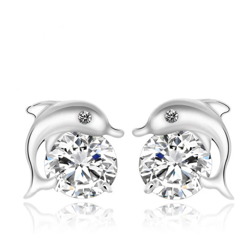 Cute Animals Dolphin Earrings Female Fashion Zircon Earrings Earrings Personalized Jewelry
Cute Animals Dolphin Earrings Female Fashion Zircon Earrings Earrings Personalized Jewelry