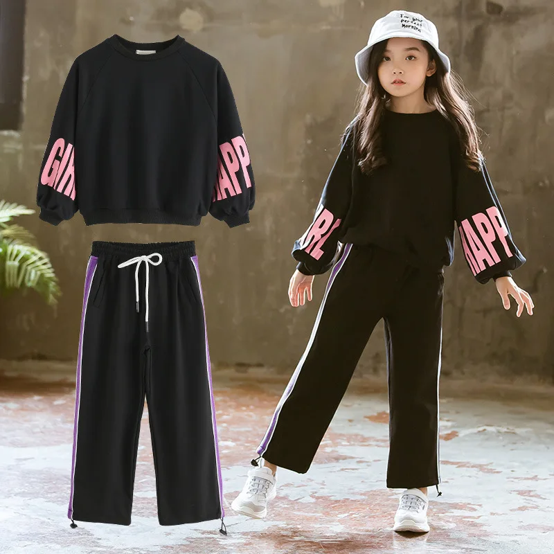 Girls Clothing Sets Autumn Long Sleeve Letter Tshirts and Loose Pants Two Piece Sport Suits for Teenage Children 6 8 10 12Yrs
Girls Clothing Sets Autumn Long Sleeve Letter Tshirts and Loose Pants Two Piece Sport Suits for Teenage Children 6 8 10 12Yrs