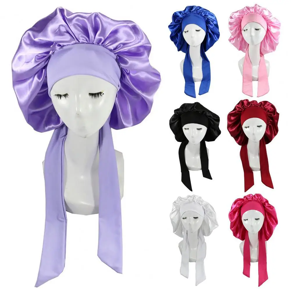 Fashion Solid Color Night Shower Faux Silk Satin Polyester High Elastic Lacing Hair Bonnet Sleep Hair Care for Hair Salon
Fashion Solid Color Night Shower Faux Silk Satin Polyester High Elastic Lacing Hair Bonnet Sleep Hair Care for Hair Salon