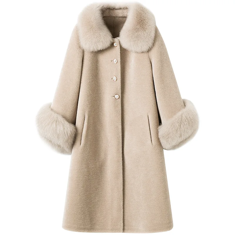 Winter Fashion 2020 Woman Faux Fur Coat Fox fur collar Fluffy jacket Color Faux Lamb Fur Thick Fur Jackets Long Women Jackets
Winter Fashion 2020 Woman Faux Fur Coat Fox fur collar Fluffy jacket Color Faux Lamb Fur Thick Fur Jackets Long Women Jackets
