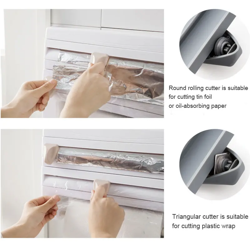 Multifunction Film Storage Rack Nail Free Plastic Refrigerator Cling Film Storage Rack Shelf Wall Hanging Kitchen TP-Hot
Multifunction Film Storage Rack Nail Free Plastic Refrigerator Cling Film Storage Rack Shelf Wall Hanging Kitchen TP-Hot