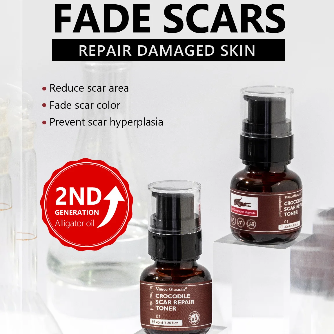 VIBRANT GLAMOUR Crocodile Scar Repair Toner Reduce Scar Area Fade Scar Color Prevent Scar Hyperplasia Moisturizing Oil Control
VIBRANT GLAMOUR Crocodile Scar Repair Toner Reduce Scar Area Fade Scar Color Prevent Scar Hyperplasia Moisturizing Oil Control