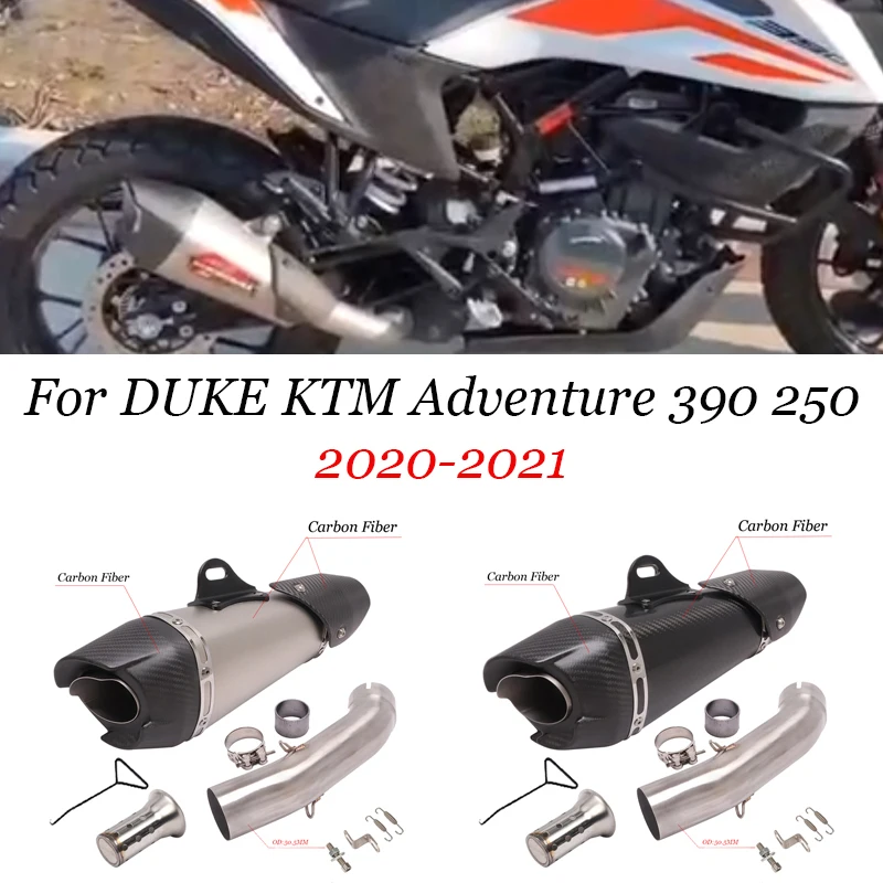 For DUKE KTM adventure 390 KTM 250 KTM390 2021Motorcycle Exhaust System Modified Muffler Escape Middle Link Pipe Slip on 390 adv
For DUKE KTM adventure 390 KTM 250 KTM390 2021Motorcycle Exhaust System Modified Muffler Escape Middle Link Pipe Slip on 390 adv