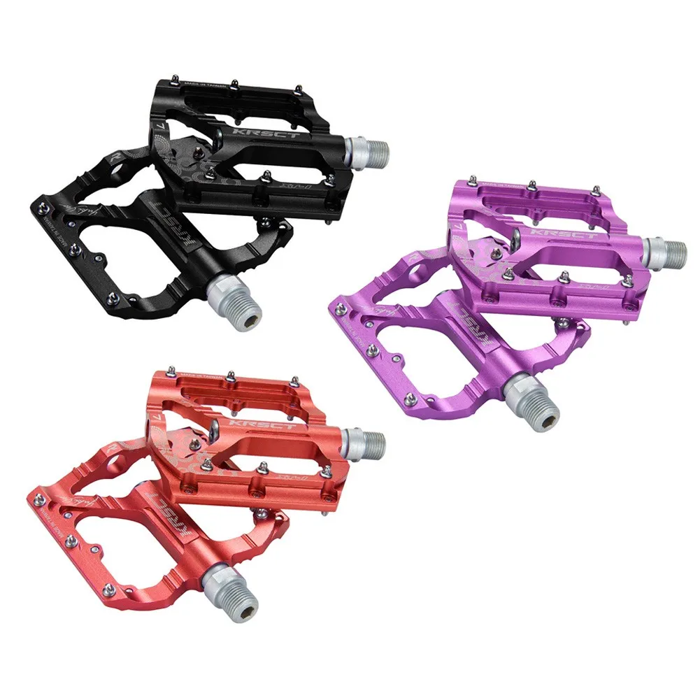 1 Pair Bike Pedals Aluminum Alloy Flat Platform Pedals Cycling Left+right