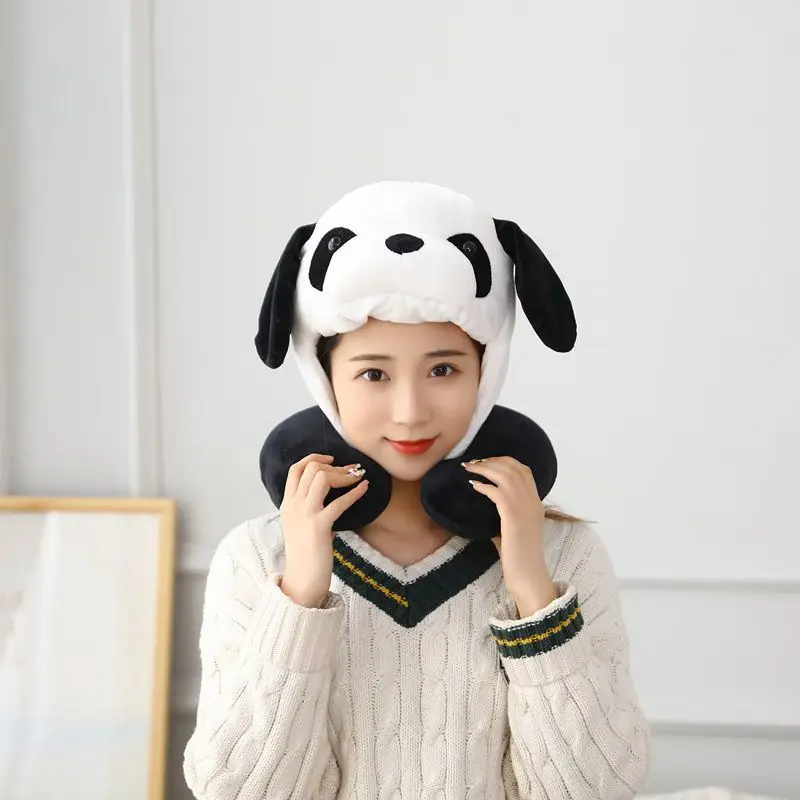 Panda even hat neck pillow u pillow cartoon hood hat photo props photo props plush hat 
Panda even hat neck pillow u pillow cartoon hood hat photo props photo props plush hat