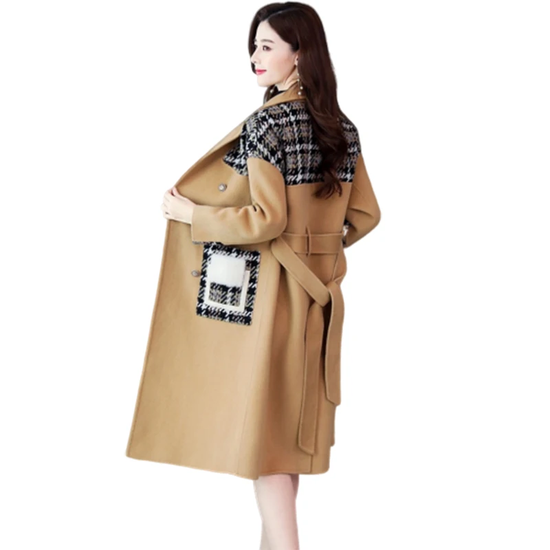 New Autumn Winter Jacket Women Korean loose Long Woolen coat High quality Women's Stitching Casual Woolen coats Overcoats F1131
New Autumn Winter Jacket Women Korean loose Long Woolen coat High quality Women's Stitching Casual Woolen coats Overcoats F1131