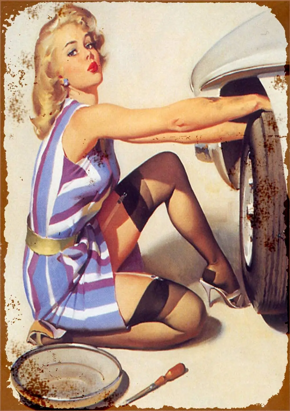 Losea Pin Up Girl для замены шин мужская пещера знак Ретро винтажный Декор металлический жестяной знак 12X8 дюймов
Losea Pin Up Girl для замены шин мужская пещера знак Ретро винтажный Декор металлический жестяной знак 12X8 дюймов