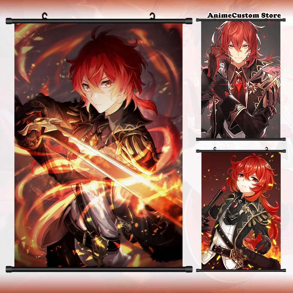 Anime Genshin Impact Diluc Ragnvindr HD Wall Scroll Roll Painting Poster Hang Poster Home Decor Collectible Decoration Art Gift 
Anime Genshin Impact Diluc Ragnvindr HD Wall Scroll Roll Painting Poster Hang Poster Home Decor Collectible Decoration Art Gift