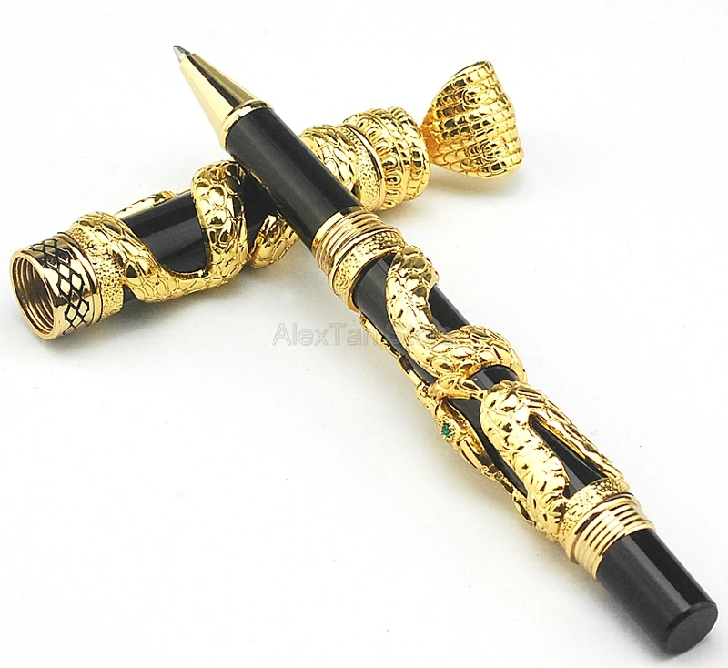 Jinhao Exquisite Snake Rollerball Pen Golden Cobra 3D Pattern Texture Relief Sculpture Technology Great Rollerball Pen Supplies
Jinhao Exquisite Snake Rollerball Pen Golden Cobra 3D Pattern Texture Relief Sculpture Technology Great Rollerball Pen Supplies
