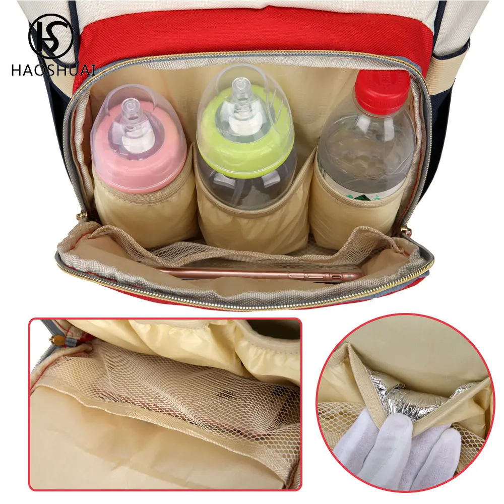 Дорожный рюкзак для мам вместительный подгузников сумка пеленок