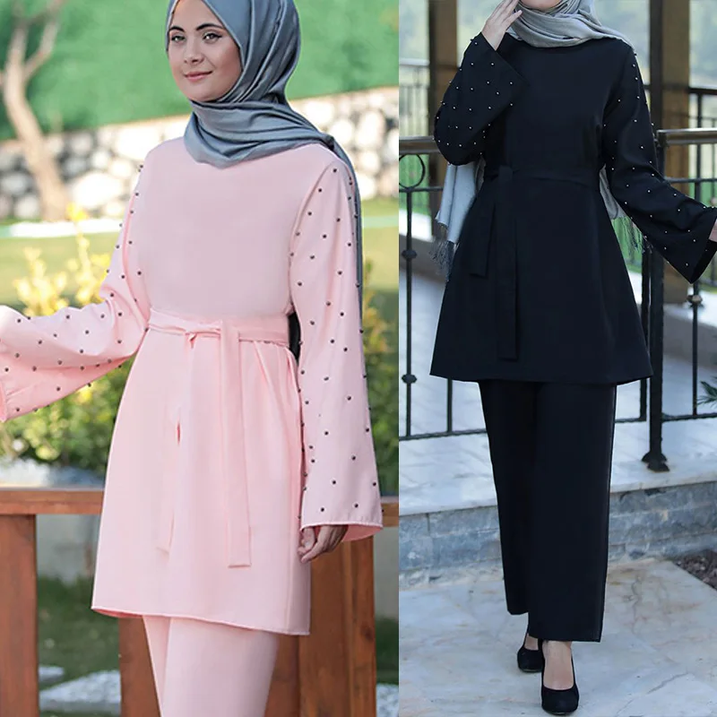 Spring and Autumn New Muslim Women's Clothing Middle East Southeast Asia Fashion Casual Suit Clothes Beaded Plus Size Clothing
Spring and Autumn New Muslim Women's Clothing Middle East Southeast Asia Fashion Casual Suit Clothes Beaded Plus Size Clothing