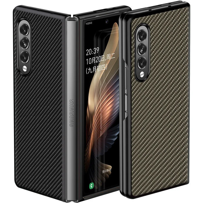 Black/Gold Ultra-thin Carbon Fiber Pattern PU Leather Phone Case Anti-drop Hard PC Protection Cover For Samsung Galaxy Z Fold 3
Black/Gold Ultra-thin Carbon Fiber Pattern PU Leather Phone Case Anti-drop Hard PC Protection Cover For Samsung Galaxy Z Fold 3