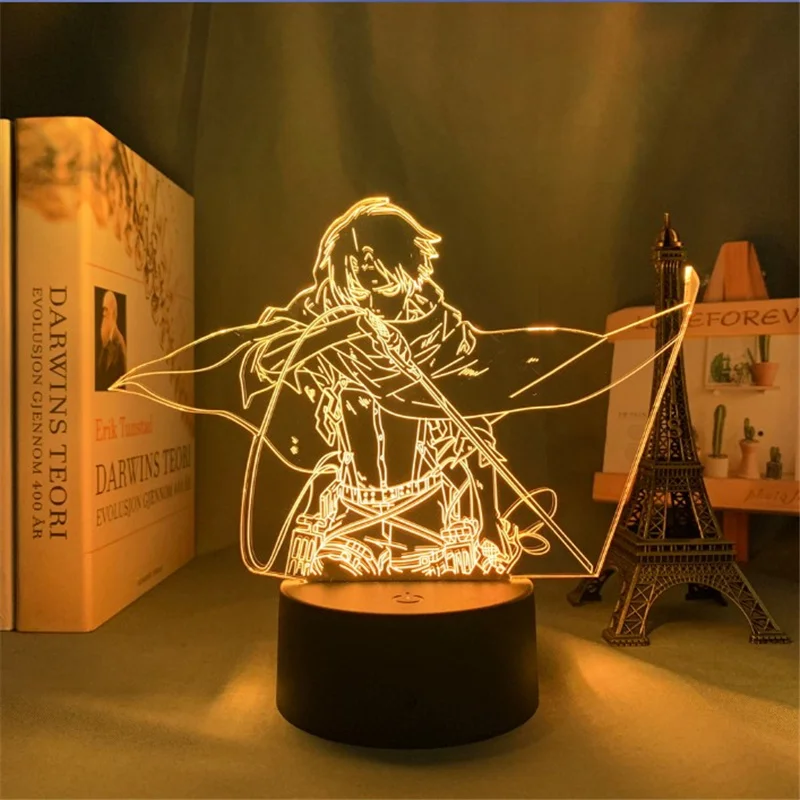 Cosplay Attack on Titans LED Night Light Levi Ackerman Figure 3D Anime Table Lamp Home Bedroom Decoration Light Kid Gifts
Cosplay Attack on Titans LED Night Light Levi Ackerman Figure 3D Anime Table Lamp Home Bedroom Decoration Light Kid Gifts