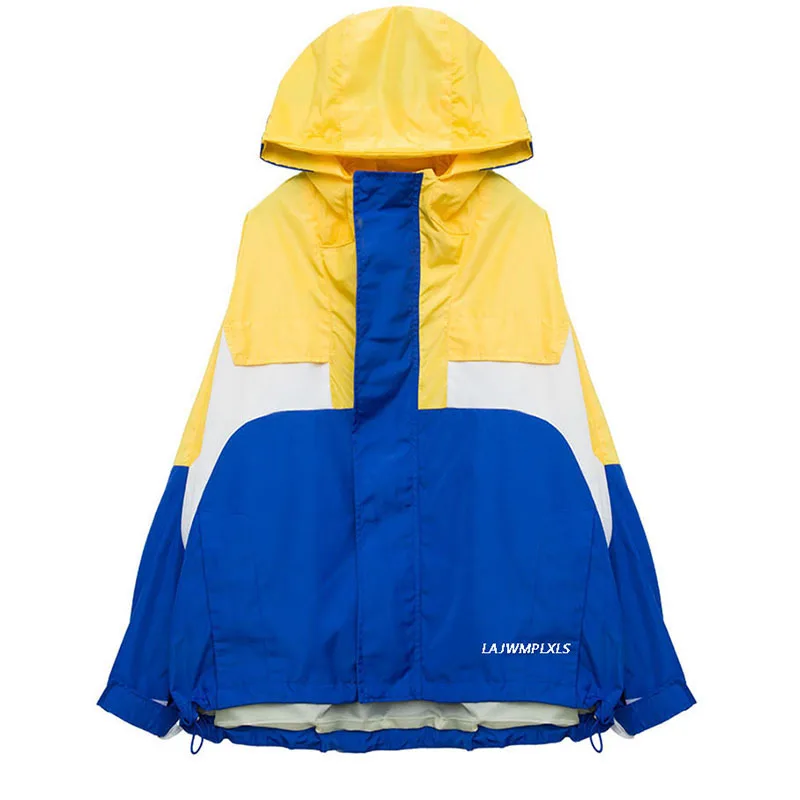 Spring Hip Hop Jacket Hooded Windbreaker Women Streetwear Retro Color Block Patchwork Coat Autumn Harajuku Track Jacket Loose
Spring Hip Hop Jacket Hooded Windbreaker Women Streetwear Retro Color Block Patchwork Coat Autumn Harajuku Track Jacket Loose