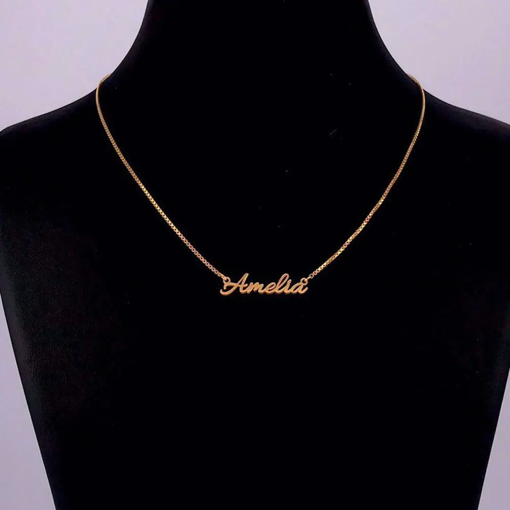 Mini-World Customized Ancient English Name Stainless Steel Pendant Ladies Necklace Men's Box Chain Necklace Girlfriend Gift
Mini-World Customized Ancient English Name Stainless Steel Pendant Ladies Necklace Men's Box Chain Necklace Girlfriend Gift