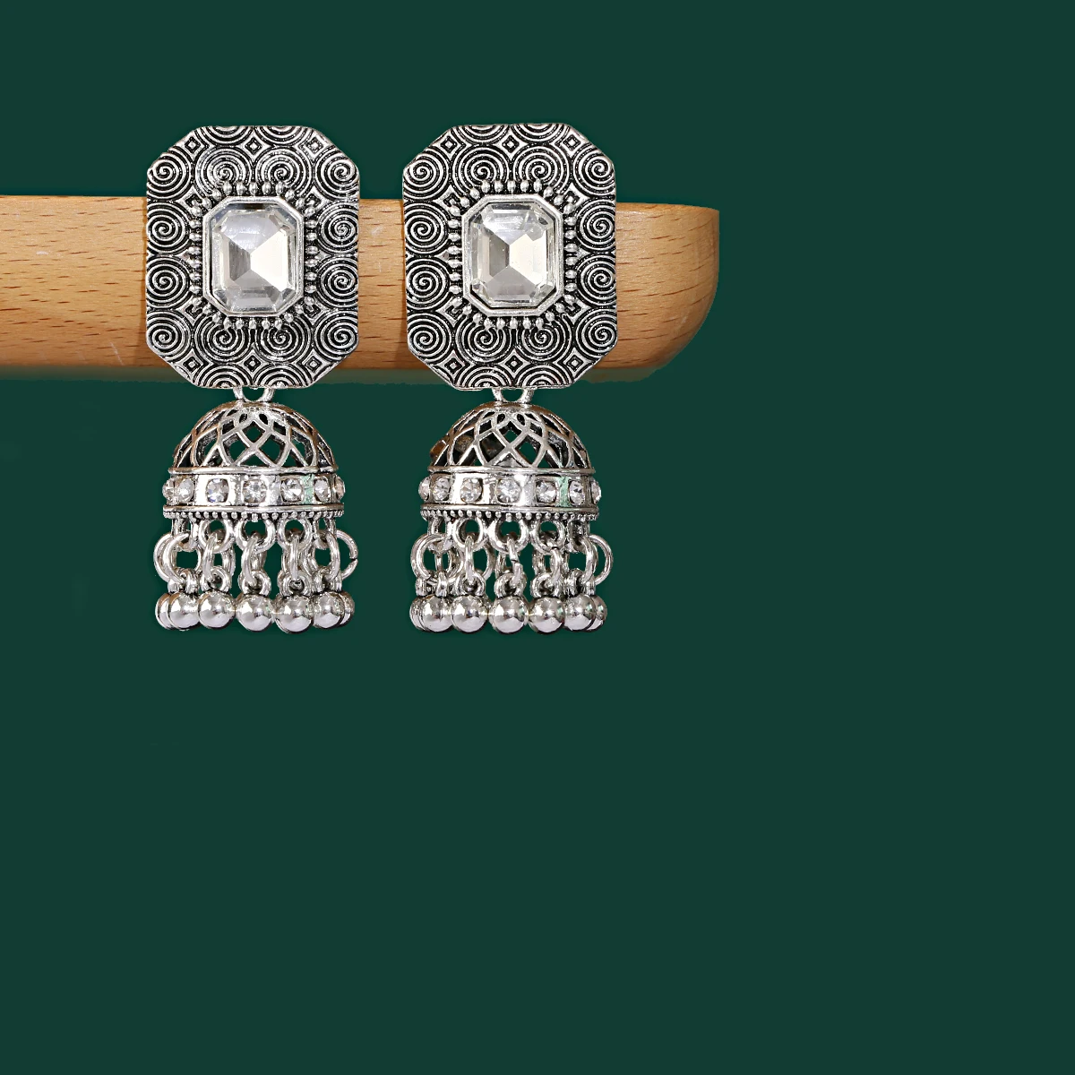 Афганские цыганские блестящие индийские серьги Jhumka для женщин серьги-подвески в