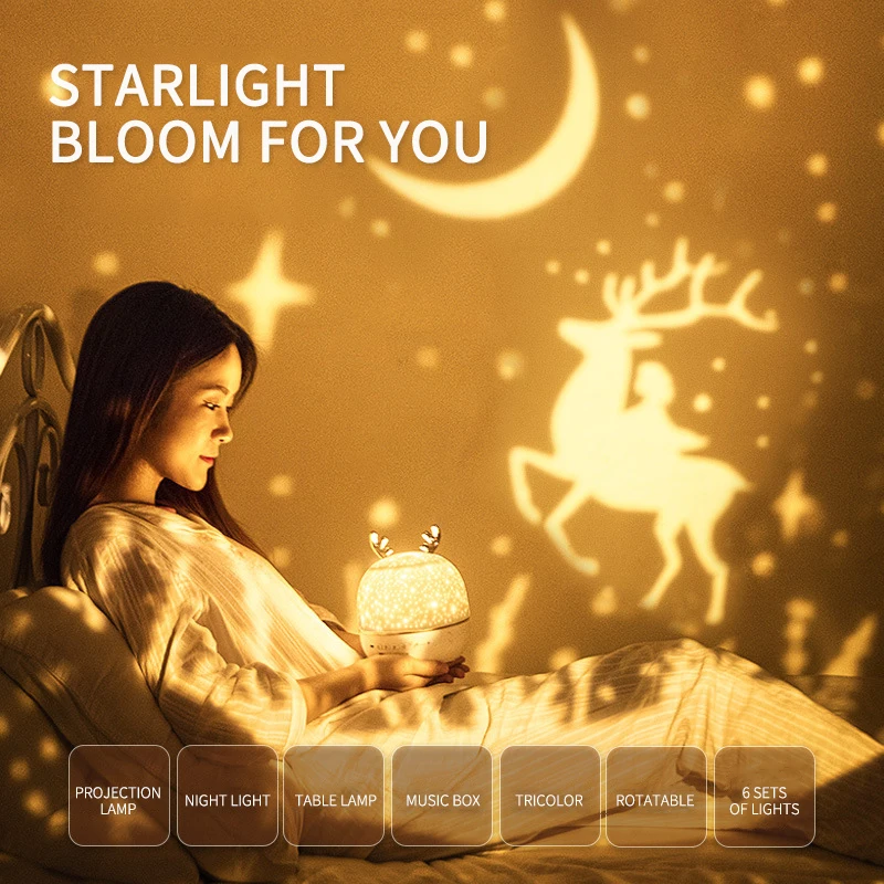 Smart Home Led Sleep Assistant Rotating Birthday Christmas Gift USB Star Night Light Bluetooth Music Box
Smart Home Led Sleep Assistant Rotating Birthday Christmas Gift USB Star Night Light Bluetooth Music Box