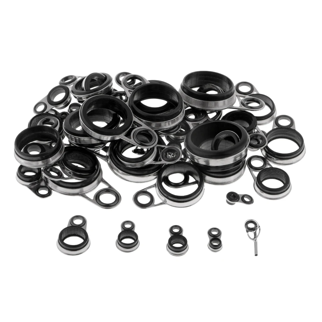 49Pcs Telescopic Fishing Rod Guides Top Ring Set Raft Rod Repair Fishing Accessories 1.0mm-22mm
49Pcs Telescopic Fishing Rod Guides Top Ring Set Raft Rod Repair Fishing Accessories 1.0mm-22mm