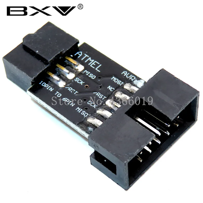 Плата адаптера с 10Pin на 6 Pin + USB программатор USBASP USBISP AVR ATMEGA8 ATMEGA128 ATtiny/CAN/PWM модуль