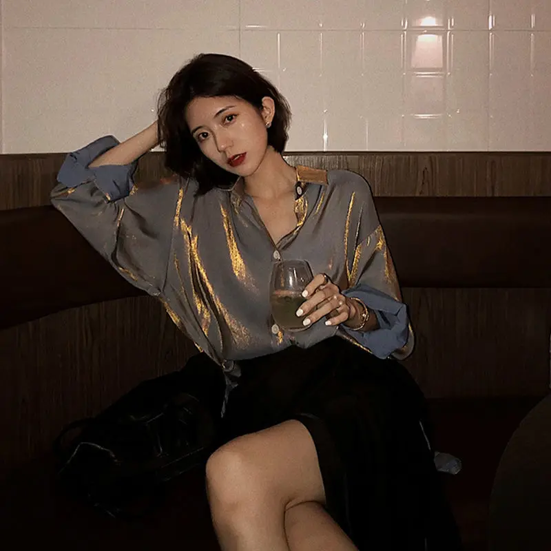 Vintage Womens Shirts Elegant Women Blouses Autumn Fashion Button Up Shirt Solid Loose Long Sleeve Shirts Women Bright Color
Vintage Womens Shirts Elegant Women Blouses Autumn Fashion Button Up Shirt Solid Loose Long Sleeve Shirts Women Bright Color
