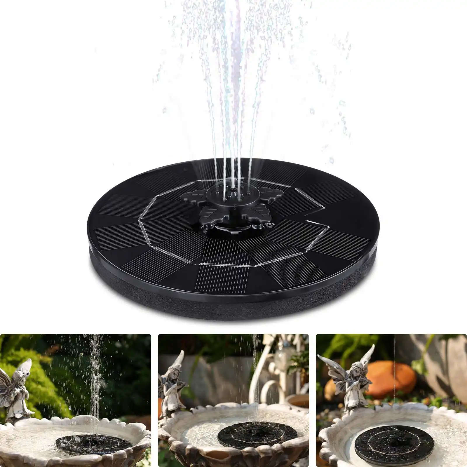 Solar Fountain Pump 3W Circle Solar Floating Pump with Petal Nozzle Rotating for 3 Mode Waterfall Fountain Garden Decorations
Solar Fountain Pump 3W Circle Solar Floating Pump with Petal Nozzle Rotating for 3 Mode Waterfall Fountain Garden Decorations
