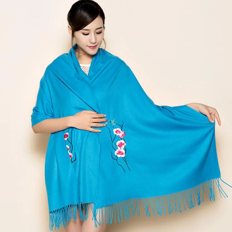 Flower Embroider wraps winter femal hijab scarf cashmere scarves lady Warm think shawls long navy blue
Flower Embroider wraps winter femal hijab scarf cashmere scarves lady Warm think shawls long navy blue