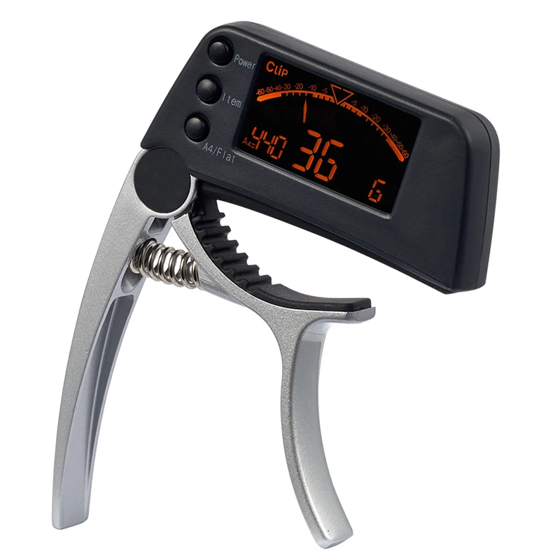 Guitar Capo Tuner Zinc Alloy 2 in 1 with LCD Clamping for Acoustic Folk Electric Guitar YS-BUY
Guitar Capo Tuner Zinc Alloy 2 in 1 with LCD Clamping for Acoustic Folk Electric Guitar YS-BUY
