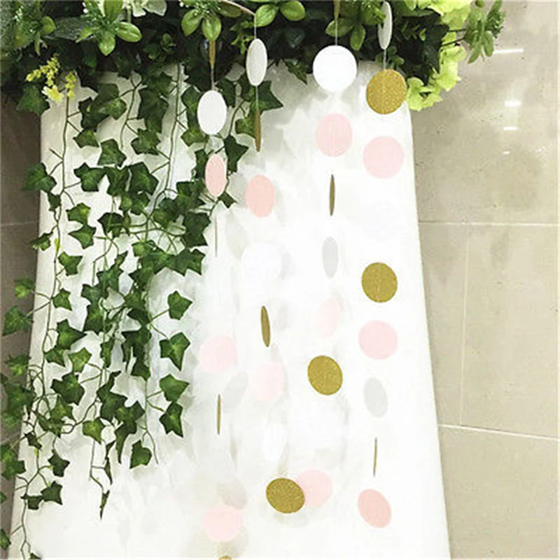 Hot Round Paper Decoration 24 pieces 2M Glitter Circle Polka Pink White Gold Dots Happy Birthday Party Holiday DIY Decorations
Hot Round Paper Decoration 24 pieces 2M Glitter Circle Polka Pink White Gold Dots Happy Birthday Party Holiday DIY Decorations