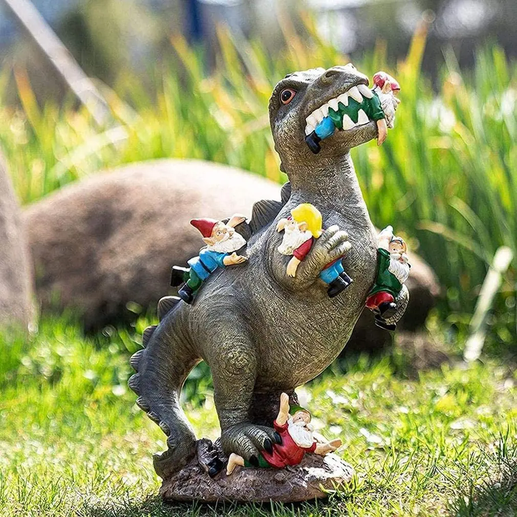 Dinosaur Mini Gnome Dwarfs Funny Resin Statue Cute DIY Bonsai Decoration For Desk Outdoor Garden Sculpture Decor
Dinosaur Mini Gnome Dwarfs Funny Resin Statue Cute DIY Bonsai Decoration For Desk Outdoor Garden Sculpture Decor