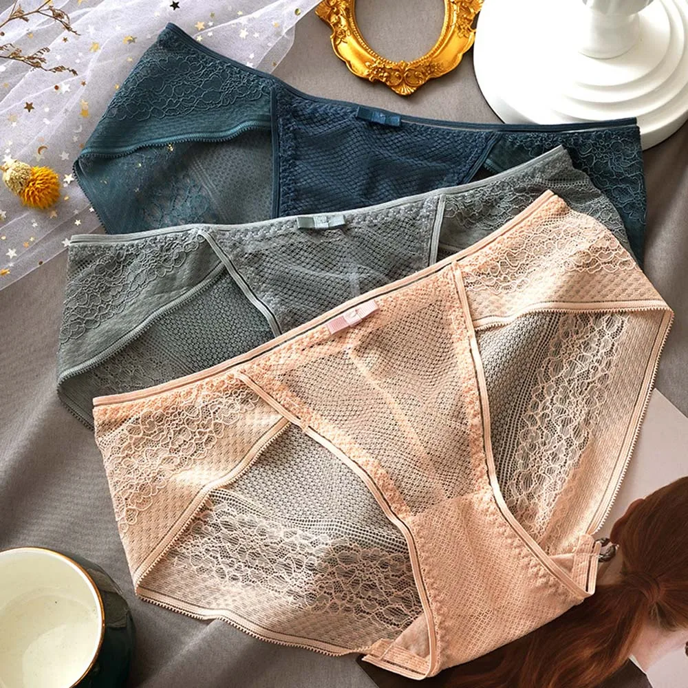 Plus Size Lace Panties Mid-waist Cotton Ladies Women's Sexy Underwear Summer Thin Seamless Transparent Briefs
Plus Size Lace Panties Mid-waist Cotton Ladies Women's Sexy Underwear Summer Thin Seamless Transparent Briefs