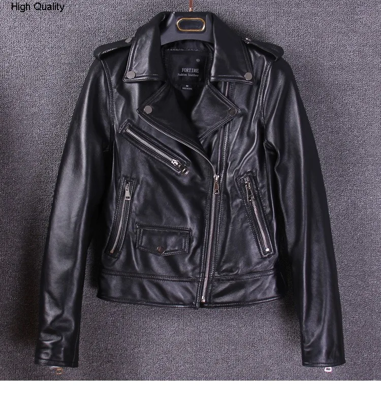 Autumn and Winter Women's Sheep skin Motorcycle jacket lapel zipper short Genuine Leather coat Rose-red Lemon-yellow black color
Autumn and Winter Women's Sheep skin Motorcycle jacket lapel zipper short Genuine Leather coat Rose-red Lemon-yellow black color
