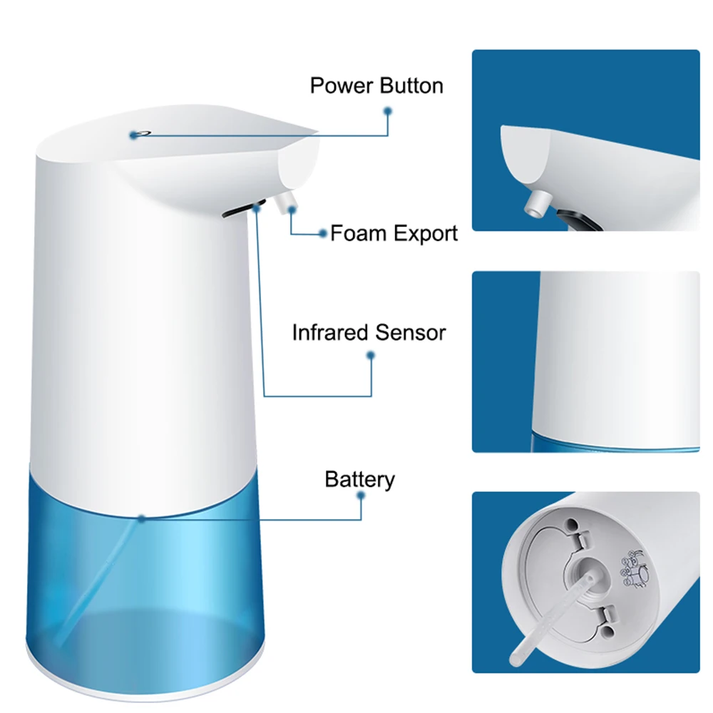 350ml Touchless Automatic Induction Foaming Soap Dispenser Hand Washer Sanitizer Dispensador for Hotel Kitchen Bathroom
350ml Touchless Automatic Induction Foaming Soap Dispenser Hand Washer Sanitizer Dispensador for Hotel Kitchen Bathroom
