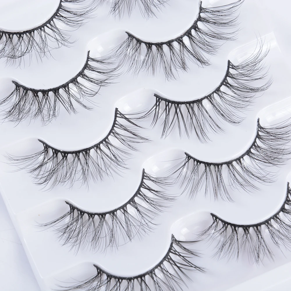 5 Pair Mink Hair False Eyelashes Natural Long Wispies Lashes Handmade Cruelty-free Criss-cross Eyelashes Makeup Tools
5 Pair Mink Hair False Eyelashes Natural Long Wispies Lashes Handmade Cruelty-free Criss-cross Eyelashes Makeup Tools