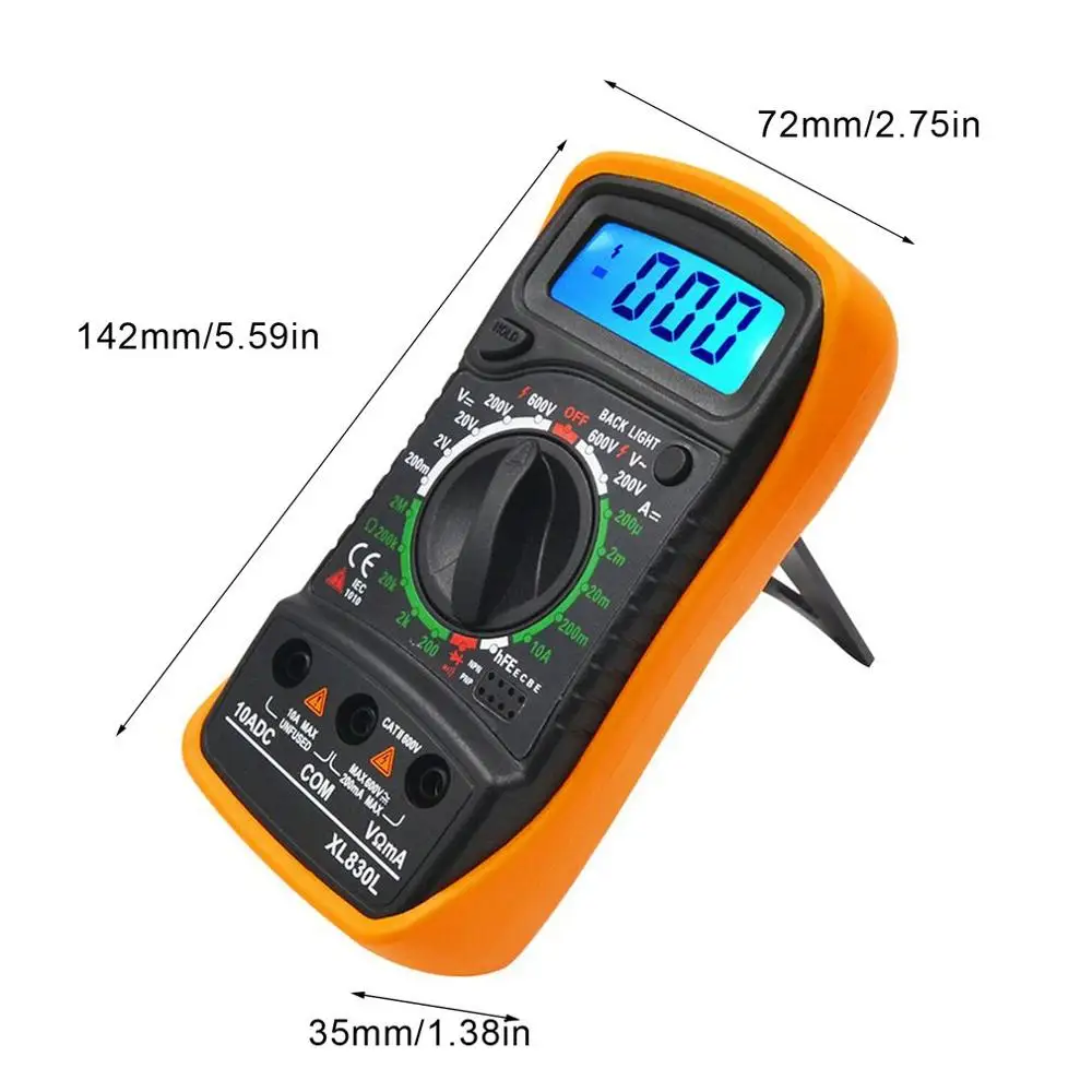 Portable High-precision Digital Display Universal Multi-function Meter With Backlight Electrician Multi-function Meter
Portable High-precision Digital Display Universal Multi-function Meter With Backlight Electrician Multi-function Meter