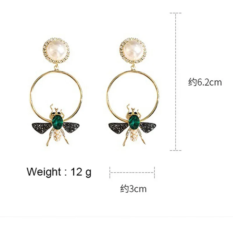USTAR Bee Pearl Green Crystal Drop Earrings for Women female Round Gold color Dangle Earrings Accessories Party Jewelry Gifts
USTAR Bee Pearl Green Crystal Drop Earrings for Women female Round Gold color Dangle Earrings Accessories Party Jewelry Gifts