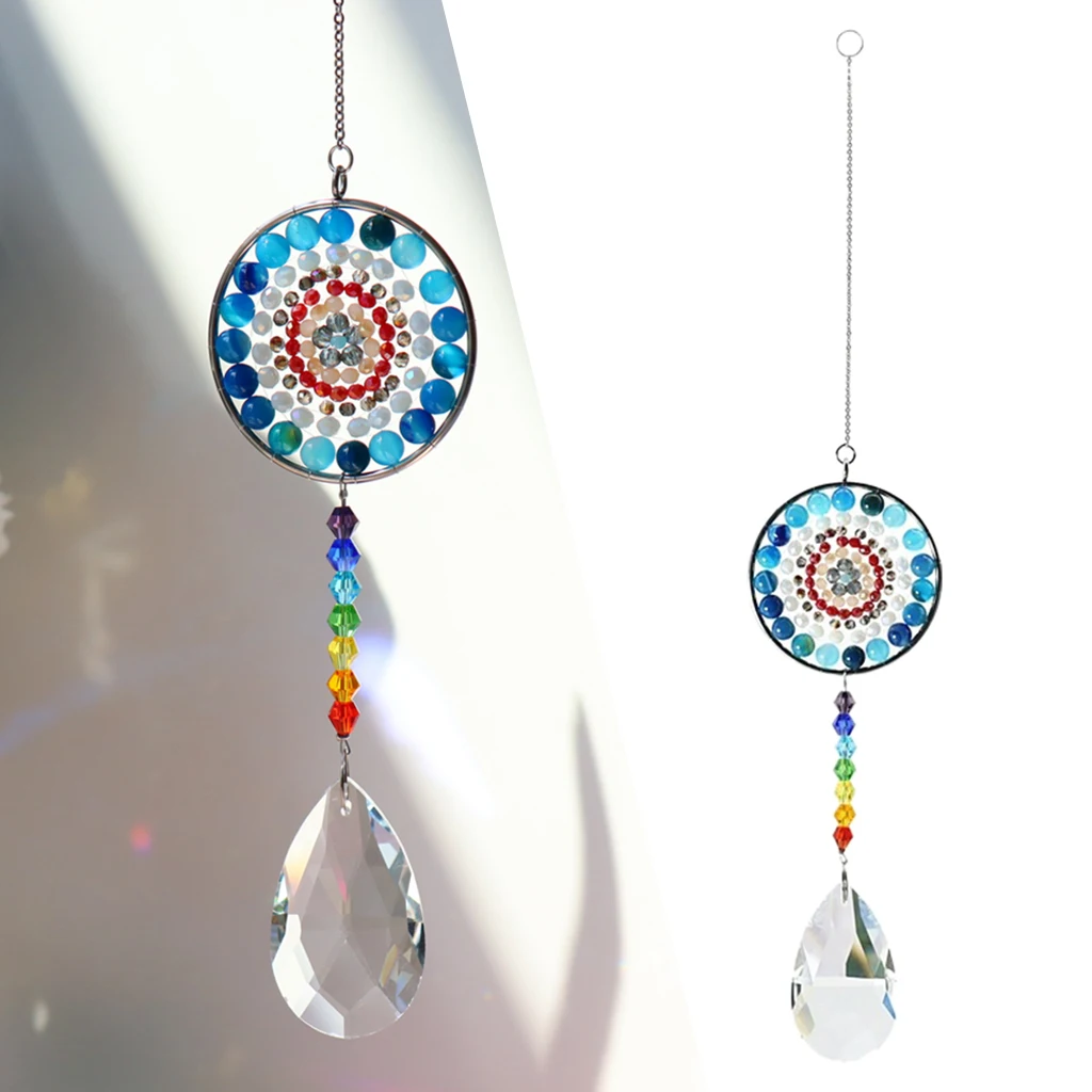Mandala Crystal Rainbow Maker Wind Chime Outdoor Hanging Ornament Suncatcher Prism for Home Windo Wall Garden Yard Lawn Decor 
Mandala Crystal Rainbow Maker Wind Chime Outdoor Hanging Ornament Suncatcher Prism for Home Windo Wall Garden Yard Lawn Decor