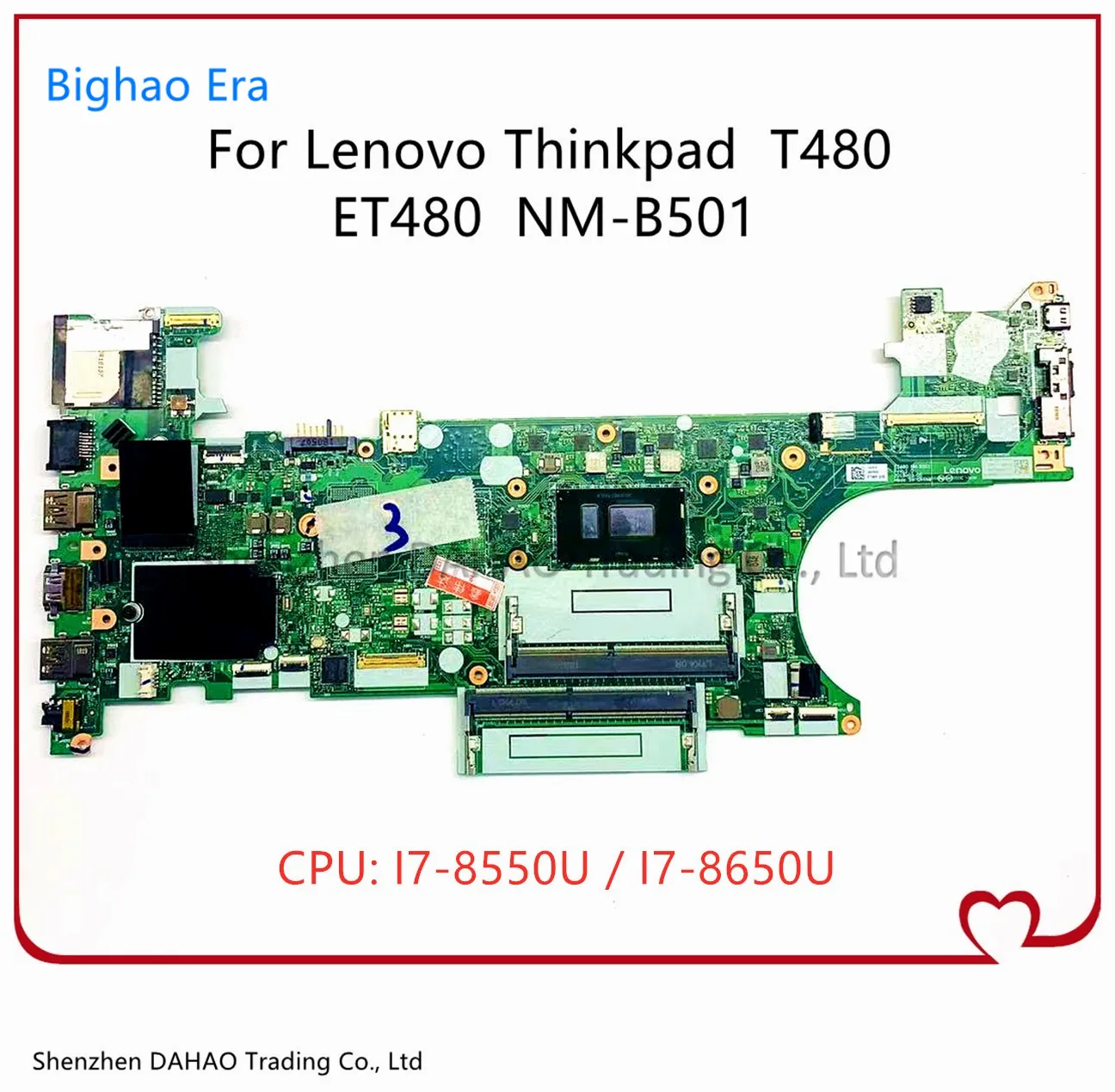 Материнская плата для ноутбука Lenovo Thinkpad T480, модель ET480, с процессором i7 8550U/8650U, 100% полностью протестирована, FRU 01YR342 01YR332 01YU855
Материнская плата для ноутбука Lenovo Thinkpad T480, модель ET480, с процессором i7 8550U/8650U, 100% полностью протестирована, FRU 01YR342 01YR332 01YU855
