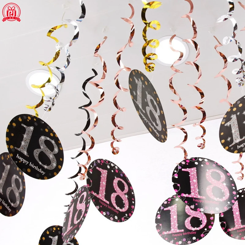 6pcs PVC Spiral Happy Birthday Hanging Swirl 18 21 30 40 50 60 70 Years Ornaments Birthday Party Decorations Birthday Decor
6pcs PVC Spiral Happy Birthday Hanging Swirl 18 21 30 40 50 60 70 Years Ornaments Birthday Party Decorations Birthday Decor