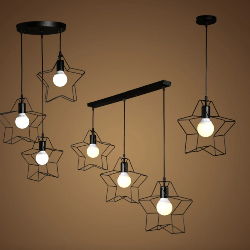 Home Decoration Wrought Iron Chandelier Star Accessories for Kitchen Pendant Light Bedroom Stair Hanging Lamp
Home Decoration Wrought Iron Chandelier Star Accessories for Kitchen Pendant Light Bedroom Stair Hanging Lamp