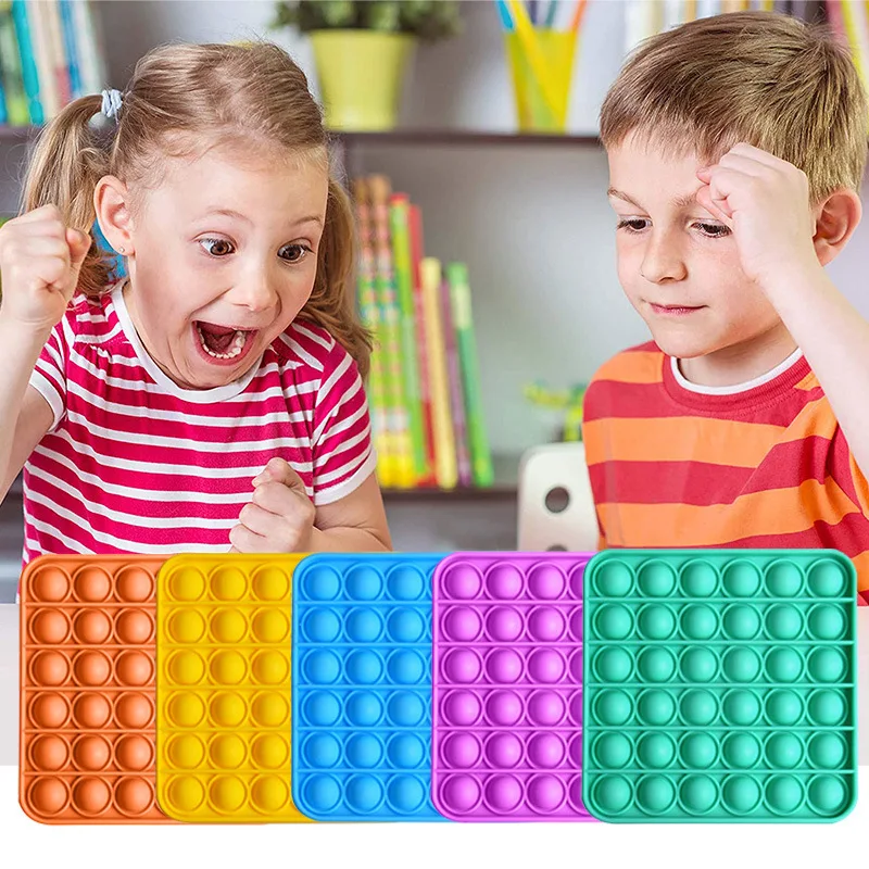 Pop Fidget Reliver Stress Toys Rainbow Push It Bubble Antistress Toys Adult Children Sensory Toy To Relieve Autism Shipping Free 
Pop Fidget Reliver Stress Toys Rainbow Push It Bubble Antistress Toys Adult Children Sensory Toy To Relieve Autism Shipping Free
