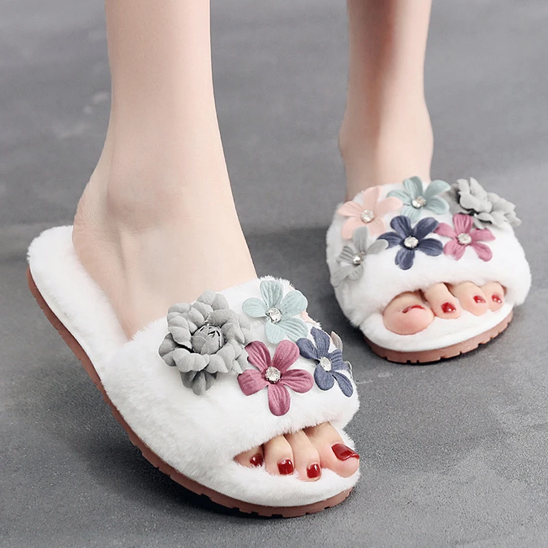 Women Cute Plush Slippers Cartoon Winter Shoes Soft Warm Open Toe Slipper Ladies Comfort Female Footwear Fabric Flowers hy270
Women Cute Plush Slippers Cartoon Winter Shoes Soft Warm Open Toe Slipper Ladies Comfort Female Footwear Fabric Flowers hy270