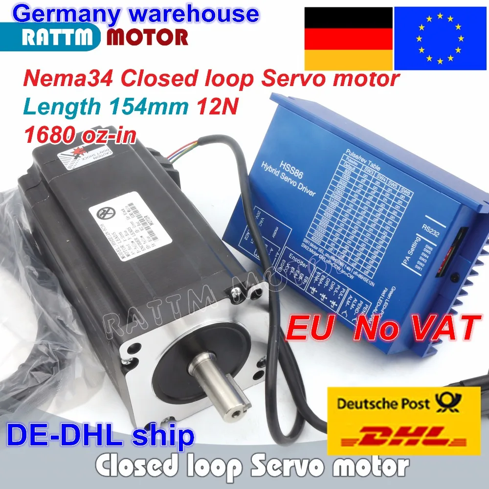 1 Set Nema34 Closed Loop 12N.m Servo motor Stepper Motor 6A 154mm & HSS86 Hybrid Step-servo Driver 8A CNC Controller Kit
1 Set Nema34 Closed Loop 12N.m Servo motor Stepper Motor 6A 154mm & HSS86 Hybrid Step-servo Driver 8A CNC Controller Kit