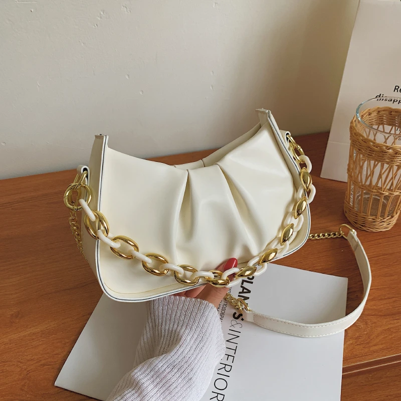 Fashion Solid Color Women Crossbody Handbags Chic PU Pleated Casual Female Shoulder Bags All-match Round Top-handle Pouch
Fashion Solid Color Women Crossbody Handbags Chic PU Pleated Casual Female Shoulder Bags All-match Round Top-handle Pouch