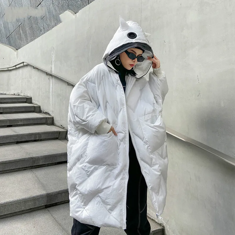 Casual Thick Cotton Coat For Women Patchwork Cartoon Hooded Long Sleeve Loose Oversized Coats Female Fashion New Tide V979
Casual Thick Cotton Coat For Women Patchwork Cartoon Hooded Long Sleeve Loose Oversized Coats Female Fashion New Tide V979