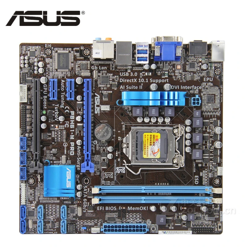 Оригинальная материнская плата ASUS P8H61-M Pro, Материнская плата ASUS P8 H61 M LGA 1155 uATX DDR3 DVI VGA USB3.0 16 ГБ, десктопная материнская плата для Core i7
Оригинальная материнская плата ASUS P8H61-M Pro, Материнская плата ASUS P8 H61 M LGA 1155 uATX DDR3 DVI VGA USB3.0 16 ГБ, десктопная материнская плата для Core i7