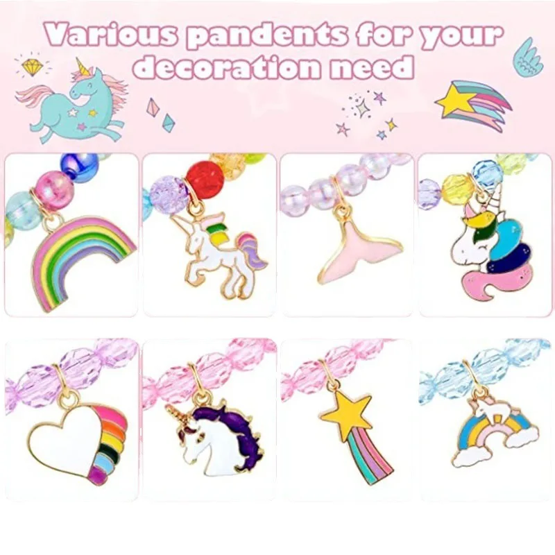 Rainbow Unicorn Plastic Beaded Jewelry Girl Favor Colorful Bracelet Baby Shower Unicornion Theme 123st Birthday Party Decor
Rainbow Unicorn Plastic Beaded Jewelry Girl Favor Colorful Bracelet Baby Shower Unicornion Theme 123st Birthday Party Decor